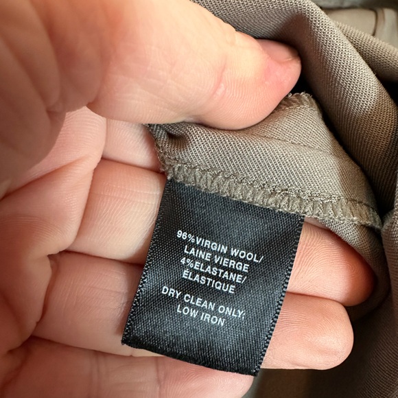 Lafayette 148 New York Women’s Nougat Tan Wool Blend Pants (Size 14) - Picture 4 of 7